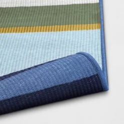 7'x10' Stripe Outdoor Rug Blue/Green - Threshold™ 5 7'x10' Stripe Outdoor Rug Blue/Green - Threshold™ -Threshold GUEST 6b58b027 5957 4109 8a80 c19da44b98fe 1