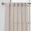 2pk 42"x36" Light Filtering Bonaire Curtain Tiers Beige - Threshold™