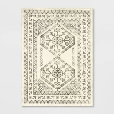 Distressed Persian Accent Rug Cream - Threshold™ 5 Distressed Persian Accent Rug Cream - Threshold™ - Image 5