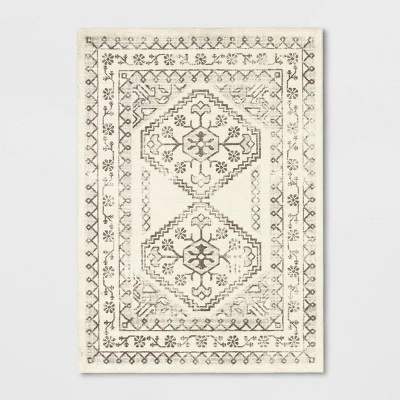 Distressed Persian Accent Rug Cream - Threshold™ 6 Distressed Persian Accent Rug Cream - Threshold™ - Image 6