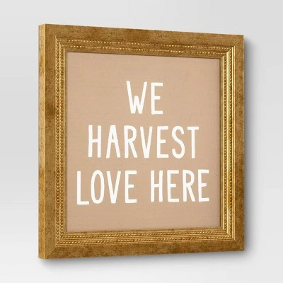 16" X 16" Harvest Love Framed Canvas Board - Threshold™ 2 16" X 16" Harvest Love Framed Canvas Board - Threshold™ - Image 2
