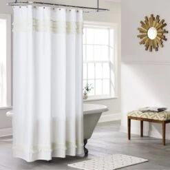 Macramé Fringe Shower Curtain Cream - Threshold™ -Threshold GUEST 7eeb8034 7f1e 476c bc36 6fe107c3a630
