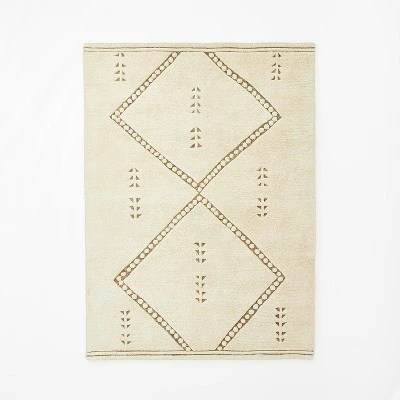 Cedar Hills Plush Geo Print Rug Cream - Threshold™ Designed With Studio McGee 4 Cedar Hills Plush Geo Print Rug Cream - Threshold™ Designed With Studio McGee - Image 4