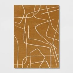 Abstract Lines Rug Mustard - Threshold™ -Threshold GUEST 81567303 b2d4 42e0 a48e 1fb6e86e7ad4