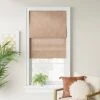 1pc Light Filtering Cordless Jute-Like Roman Window Shade Dark Natural - Threshold™
