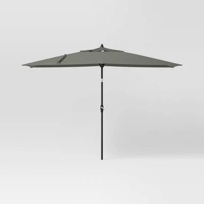 10'x6' Rectangular Market Patio Umbrella - Black Pole - Threshold™ 7 10'x6' Rectangular Market Patio Umbrella - Black Pole - Threshold™ - Image 7