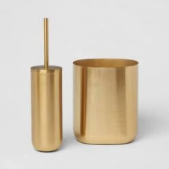 Brushed Brass Waste Can Gold - Threshold™ -Threshold GUEST 91e5b161 cc7f 4b14 a720 142c3f4bd469