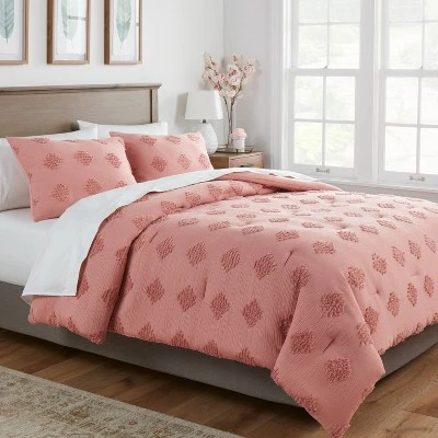 Tufted Diamond Crinkle Comforter & Sham Set - Threshold™ 1 Tufted Diamond Crinkle Comforter & Sham Set - Threshold™
