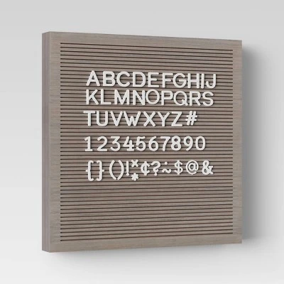 14"x 14" Wood Letterboard Gray - Threshold™ 2 14"x 14" Wood Letterboard Gray - Threshold™ - Image 2