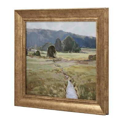 16" X 14" Summer Pasture Framed Wall Art Brass - Threshold™ Designed With Studio McGee 2 16" X 14" Summer Pasture Framed Wall Art Brass - Threshold™ Designed With Studio McGee - Image 2