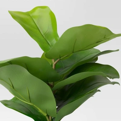 15" X 10" Artificial Fiddle Leaf Plant In Pot - Threshold™ 2 15" X 10" Artificial Fiddle Leaf Plant In Pot - Threshold™ - Image 2