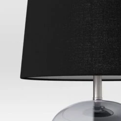 Smoked Glass Table Lamp Black (Includes LED Light Bulb) - Threshold™ -Threshold GUEST 98601f77 85c9 4f8f 8da7 81ac1ada24e3