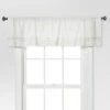 1pc 54"x15" Light Filtering Stripe Border Window Valance Cream/Gray - Threshold™