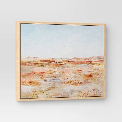 16" X 20" Warm Colors Landscape Framed Canvas Natural - Threshold™ 2 16" X 20" Warm Colors Landscape Framed Canvas Natural - Threshold™ - Image 2