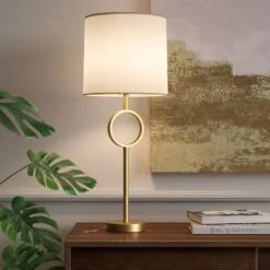 Large Metal Ring Table Lamp (Includes LED Light Bulb) Brass - Threshold™ -Threshold GUEST 9debef1d 1c2b 45a8 aedc cf9e2b6f4ecc