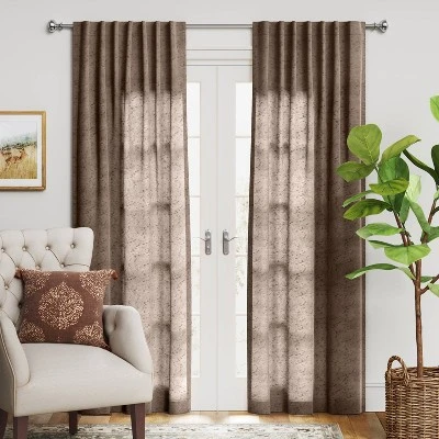 1pc Light Filtering Textural Boucle Window Curtain Panel - Threshold™ 1 1pc Light Filtering Textural Boucle Window Curtain Panel - Threshold™