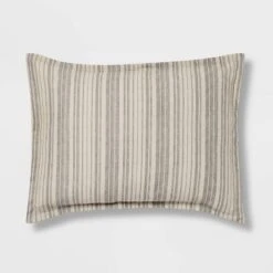 7pc Reversible Printed Stripe Comforter Bedding Set With Sheets Gray - Threshold™ -Threshold GUEST a6518a6e 021c 48a2 a080 bfbd6baea623