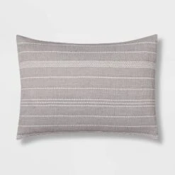 12pc Chambray Matelasse Stripe Comforter & Sheet Bedding Set Gray - Threshold™ -Threshold GUEST a6544a0f 31de 47cd 9f24 ae05ba242231