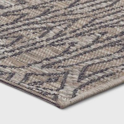 Outlined Geo Pattern Outdoor Rug Neutral - Threshold™ 2 Outlined Geo Pattern Outdoor Rug Neutral - Threshold™ - Image 2