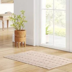 Woven Striped Flatweave Rug Black/Cream - Threshold™