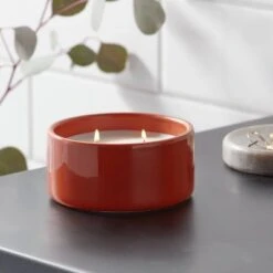 8oz 2-Wick Island Starfruit And Nectarine Candle Orange - Threshold™