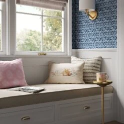 Woven Striped Square Throw Pillow Black/Ivory - Threshold™