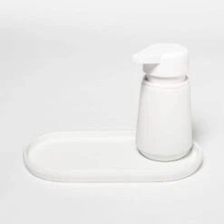 Modern Soft Touch Tray White - Threshold™