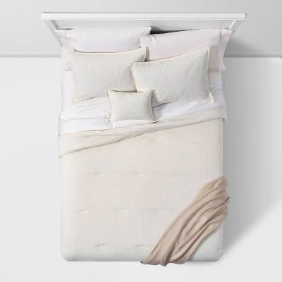 5pc Solid Textured Comforter Set - Threshold™ 2 5pc Solid Textured Comforter Set - Threshold™ - Image 2