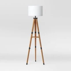 Tripod Floor Lamp With Shelf Brown Wood - Threshold™ 8 Tripod Floor Lamp With Shelf Brown Wood - Threshold™ -Threshold GUEST b1b8ca20 55ea 4c4e bc34 1f4ca7a73cd2