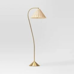 Gooseneck Floor Lamp With Natural Shade - Threshold™ -Threshold GUEST b1fa38ad 81d6 4be4 bf88 c44b8076131e