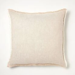 Oversized Reversible Linen Square Throw Pillow With Frayed Edges - Threshold™ Designed With Studio McGee -Threshold GUEST b24eae29 d0b8 4a56 a4ef 09c04c3955b4