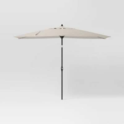 10'x6' Rectangular Market Patio Umbrella - Black Pole - Threshold™ 9 10'x6' Rectangular Market Patio Umbrella - Black Pole - Threshold™ - Image 9