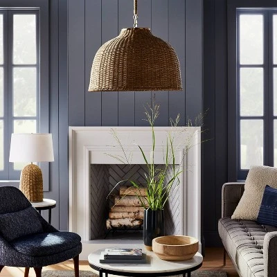 Large Seagrass Pendant Table Lamp Brown - Threshold™ Designed With Studio McGee 1 Large Seagrass Pendant Table Lamp Brown - Threshold™ Designed With Studio McGee