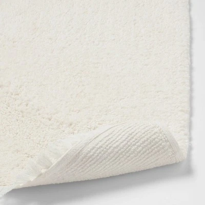 18"x32" Plush Half Moon Bath Rug Cream - Threshold™ 3 18"x32" Plush Half Moon Bath Rug Cream - Threshold™ - Image 3