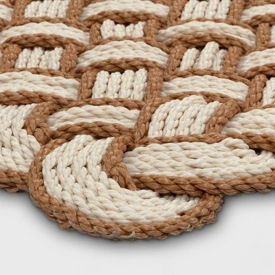 1'6"x2'6" Lovers Knot Coir Doormat Cream/Brown - Threshold™ 2 1'6"x2'6" Lovers Knot Coir Doormat Cream/Brown - Threshold™ - Image 2