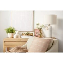 Large Assembled Ceramic Table Lamp White - Threshold™ -Threshold GUEST bdb60051 2218 4a94 9fa2 271dbb795406