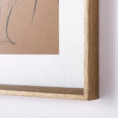 12" X 16" Woman Figural Sketch Framed Wall Art Tan - Threshold™ Designed With Studio McGee 2 12" X 16" Woman Figural Sketch Framed Wall Art Tan - Threshold™ Designed With Studio McGee - Image 2