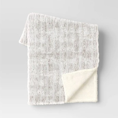 Tipped Snow Leopard Faux Fur Reversible Throw Blanket - Threshold™ 5 Tipped Snow Leopard Faux Fur Reversible Throw Blanket - Threshold™ - Image 5