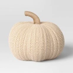 Knit Pumpkin With Jute Stem Novelty Throw Pillow - Threshold™ -Threshold GUEST c4bd297b 21fe 4f08 8bc1 aa87a7a10a2a