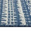 7' X 10' Outdoor Rug Striped Fringe Blue - Threshold™