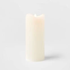7" X 3" LED Flickering Flame Candle Cream - Threshold™ -Threshold GUEST c62e194f fbcd 42d8 bd2c 3a106fb55374