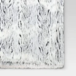Tipped Snow Leopard Faux Fur Reversible Throw Blanket - Threshold™ 8 Tipped Snow Leopard Faux Fur Reversible Throw Blanket - Threshold™ -Threshold GUEST d3196147 7f14 4b50 abe0 744936275f06