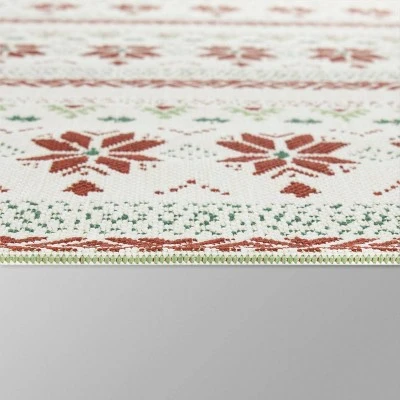 5' X 7' Fair Isle Outdoor Rug Red - Threshold™ 3 5' X 7' Fair Isle Outdoor Rug Red - Threshold™ - Image 3