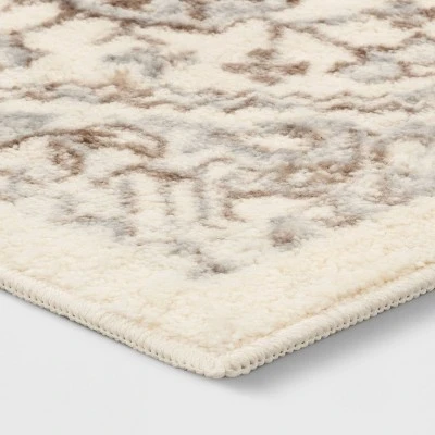 Distressed Persian Accent Rug Cream - Threshold™ 2 Distressed Persian Accent Rug Cream - Threshold™ - Image 2