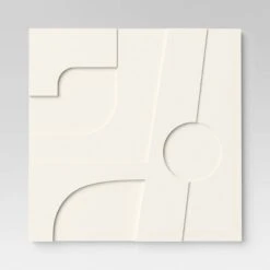 (Set Of 4) 12" X 12" 3D Decorative Graphic Tiles White - Threshold™ -Threshold GUEST d74db4f4 916a 401e 9c76 2a1f0b149efd