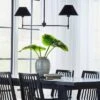 Metal Two Arm Shaded Chandelier Ceiling Light Black - Threshold™ Designed With Studio McGee