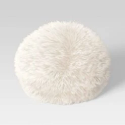 Long Faux Fur Round Throw Pillow - Threshold™ -Threshold GUEST d82dbe35 b8b9 4390 b987 ed4324df2419