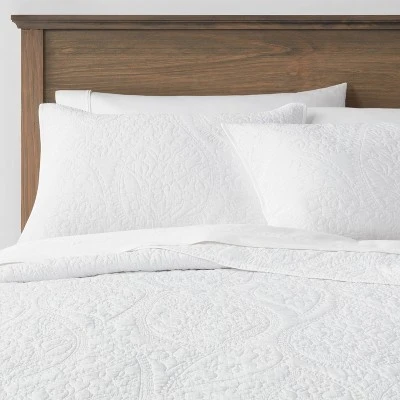 Garment Washed Paisley Stitch Quilt Sham - Threshold™ 1 Garment Washed Paisley Stitch Quilt Sham - Threshold™