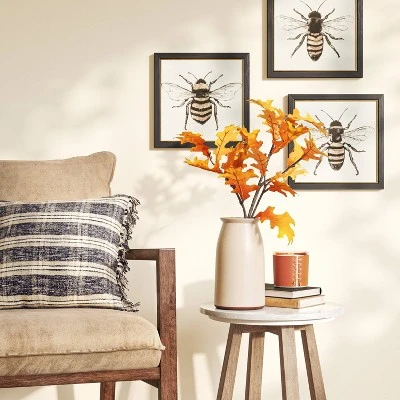 (3pk) 12" X 12" Bees Framed Wall Canvases - Threshold™ 1 (3pk) 12" X 12" Bees Framed Wall Canvases - Threshold™