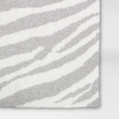 Cozy Feathery Knit Zebra Throw Blanket Gray - Threshold™ 3 Cozy Feathery Knit Zebra Throw Blanket Gray - Threshold™ - Image 3